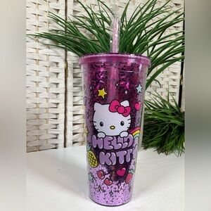 NWT- Hello Kitty Pink Glitter Tumbler, 32oz